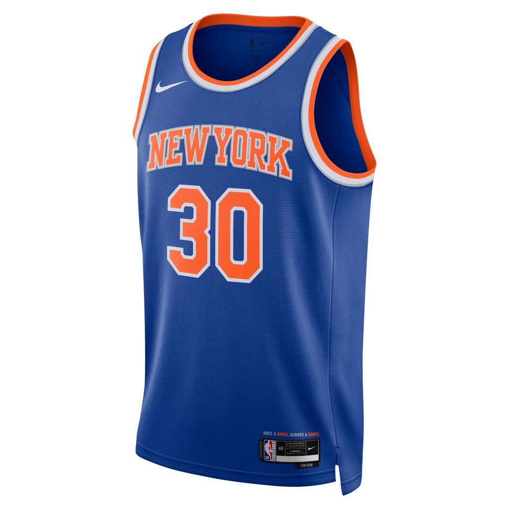 New York Knicks Icon Edition 2022/23 Men's Nike Dri-FIT NBA Swingman Jersey - Blue - Polyester