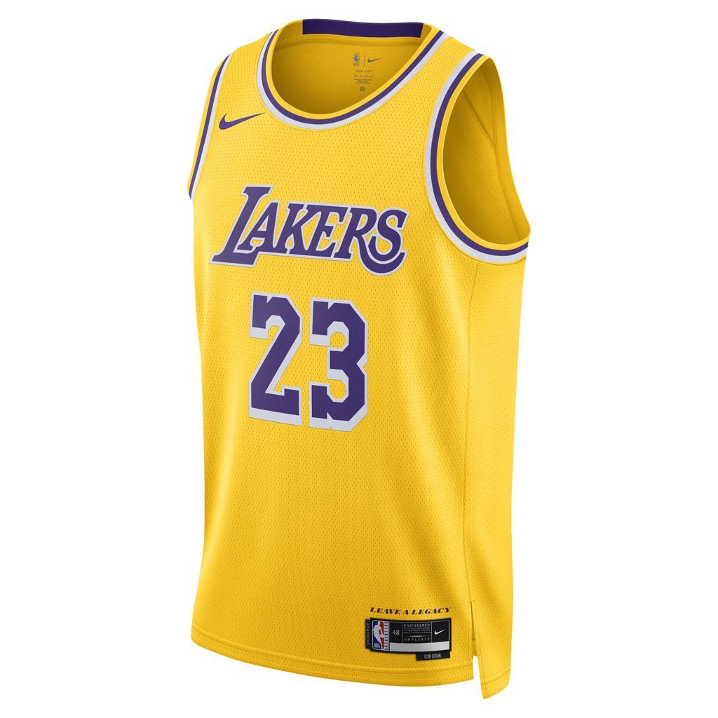 Los Angeles Lakers Icon Edition 2022/23 Men's Nike Dri-FIT NBA Swingman Jersey - Yellow - Polyester