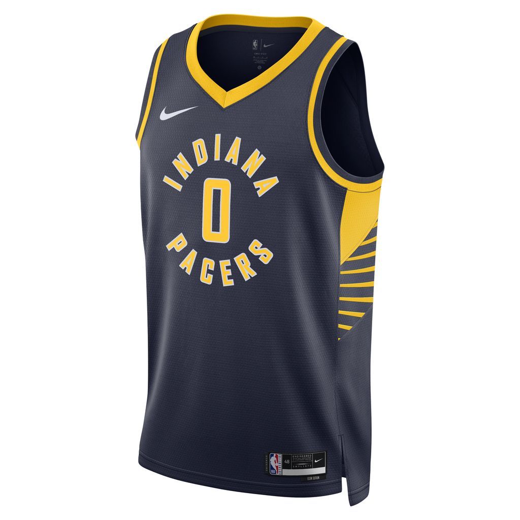 Indiana Pacers Icon Edition 2022/23 Men's Nike Dri-FIT NBA Swingman Jersey - Blue - Polyester