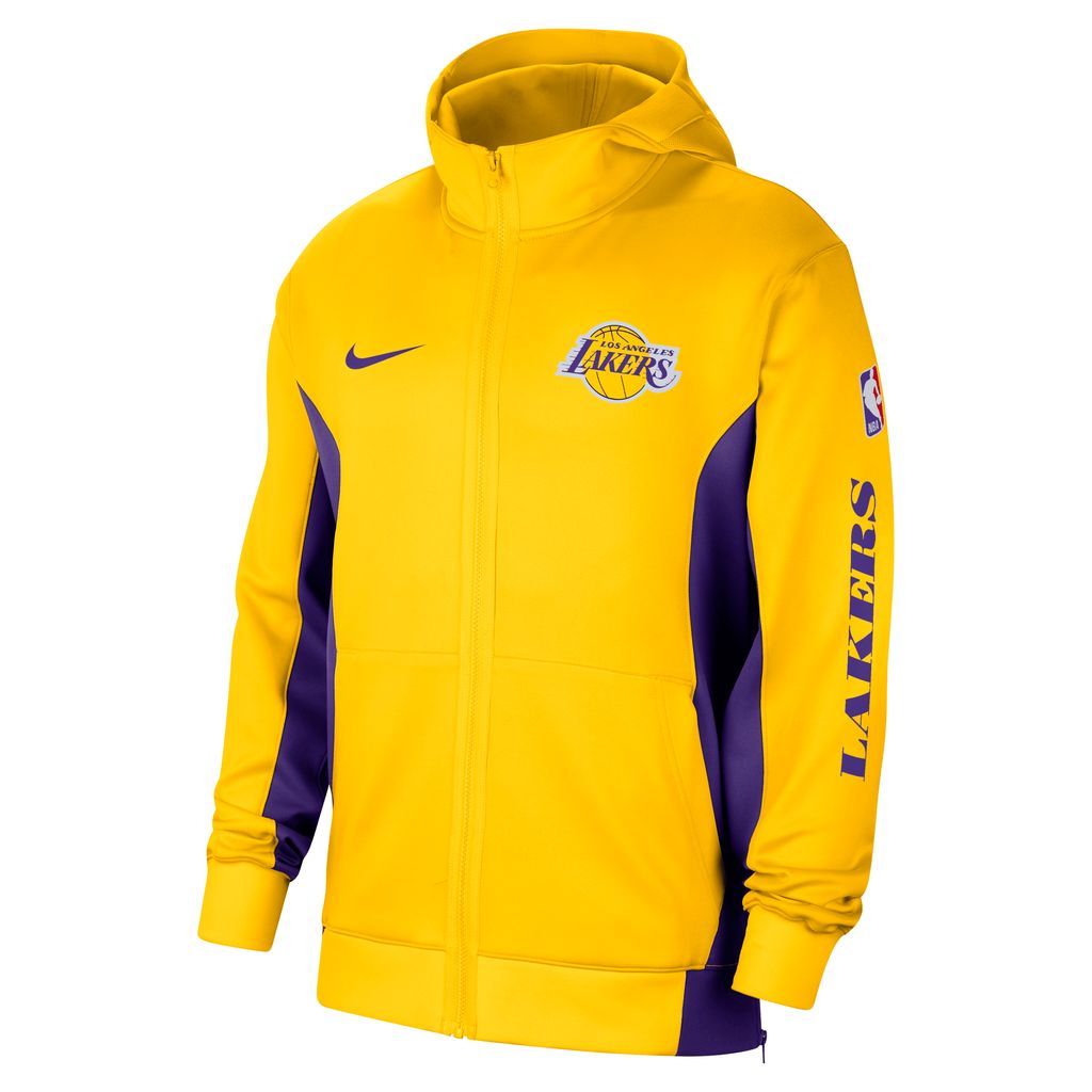 Los Angeles Lakers Showtime Men's Nike Dri-FIT NBA Full-Zip Hoodie - Yellow - Polyester