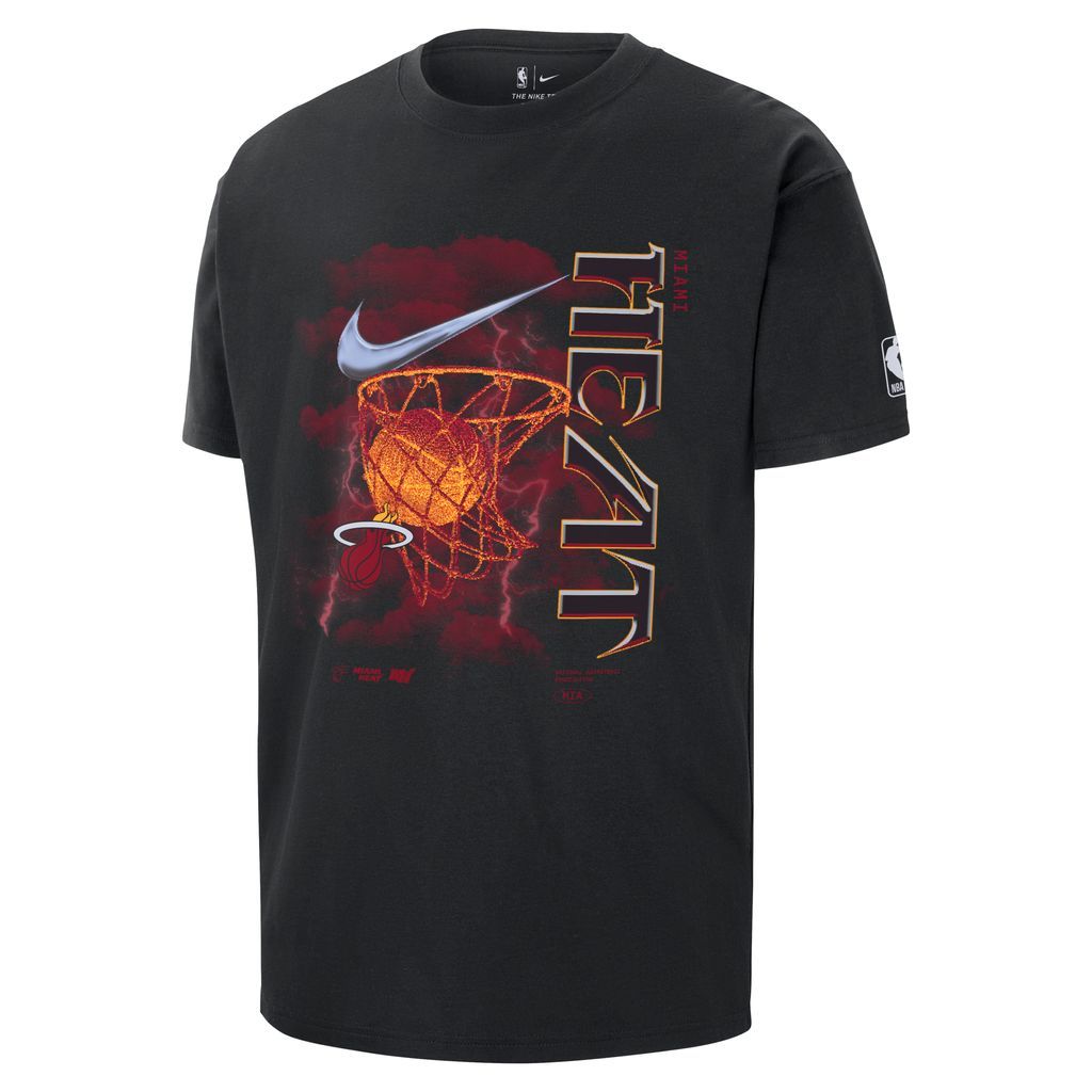 Miami Heat Courtside Max90 Men's Nike NBA T-Shirt - Black - Cotton
