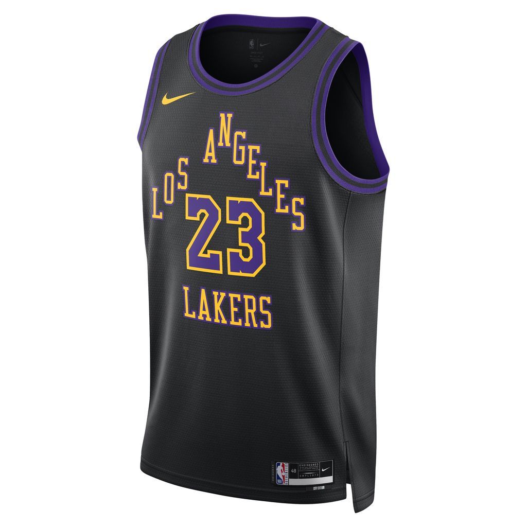 LeBron James Los Angeles Lakers City Edition 2023/24 Men's Nike Dri-FIT NBA Swingman Jersey - Black - Polyester