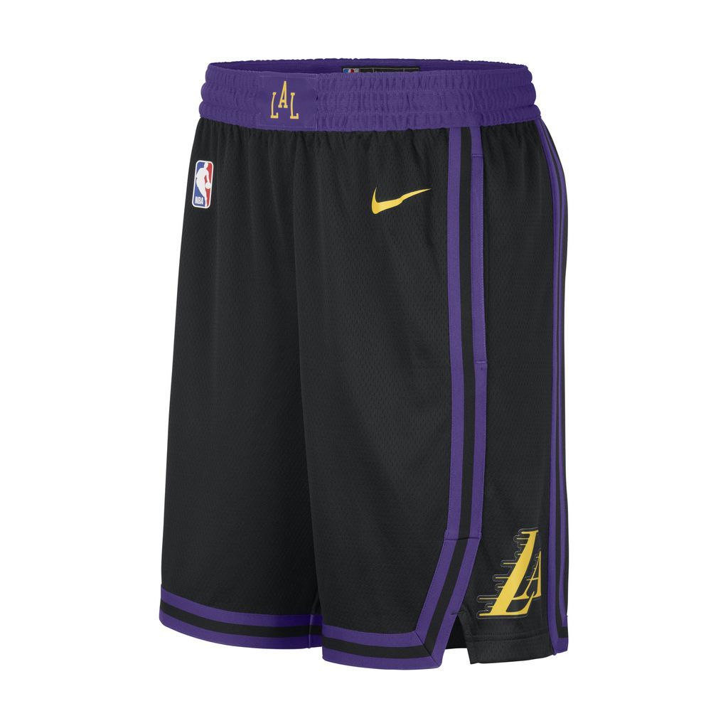 Los Angeles Lakers City Edition 2023/24 Men's Nike Dri-FIT NBA Swingman Shorts - Black - Polyester