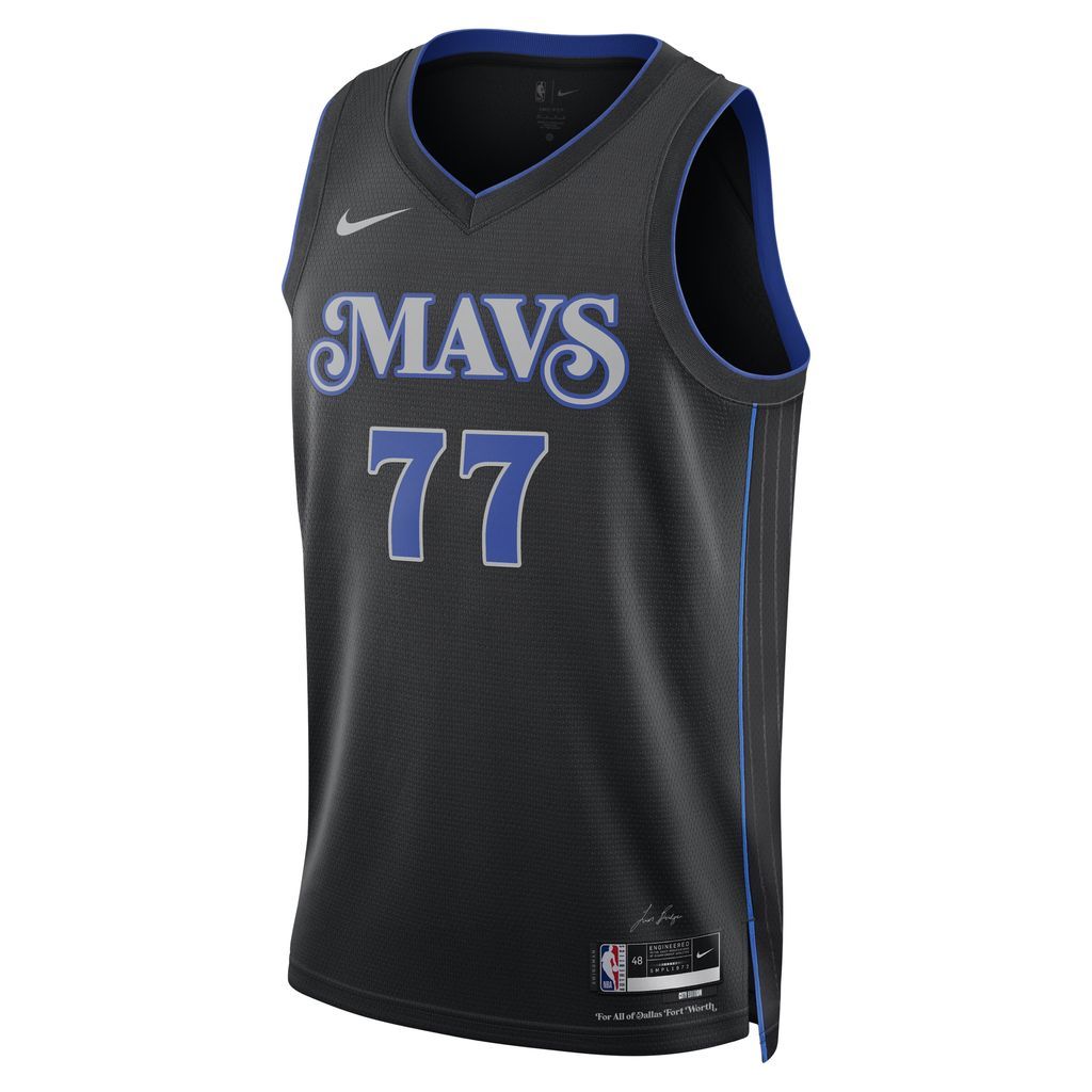 Luka Dončić Dallas Mavericks 2023/24 City Edition Men's Nike Dri-FIT NBA Swingman Jersey - Black - Polyester