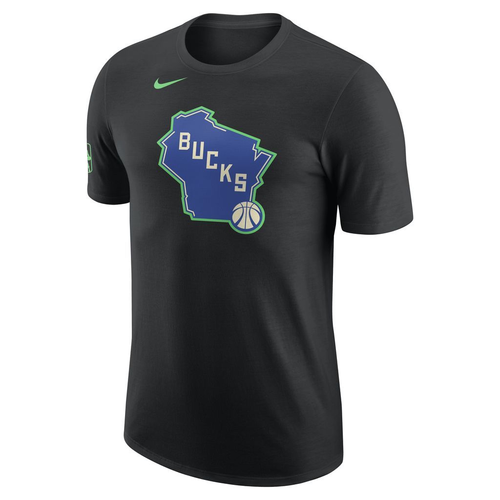 Milwaukee Bucks City Edition Men's Nike NBA T-Shirt - Black - Cotton