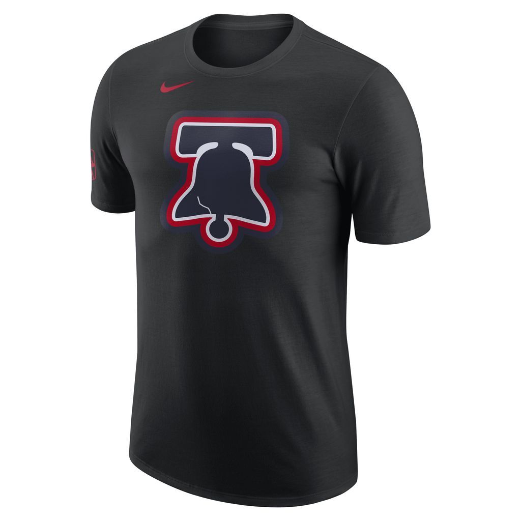 Philadelphia 76ers City Edition Men's Nike NBA T-Shirt - Black - Cotton