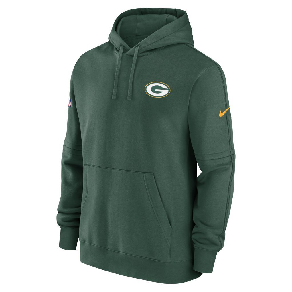 Green Bay Packers Sideline Club Men's Nike NFL Pullover Hoodie - Green - Polyester