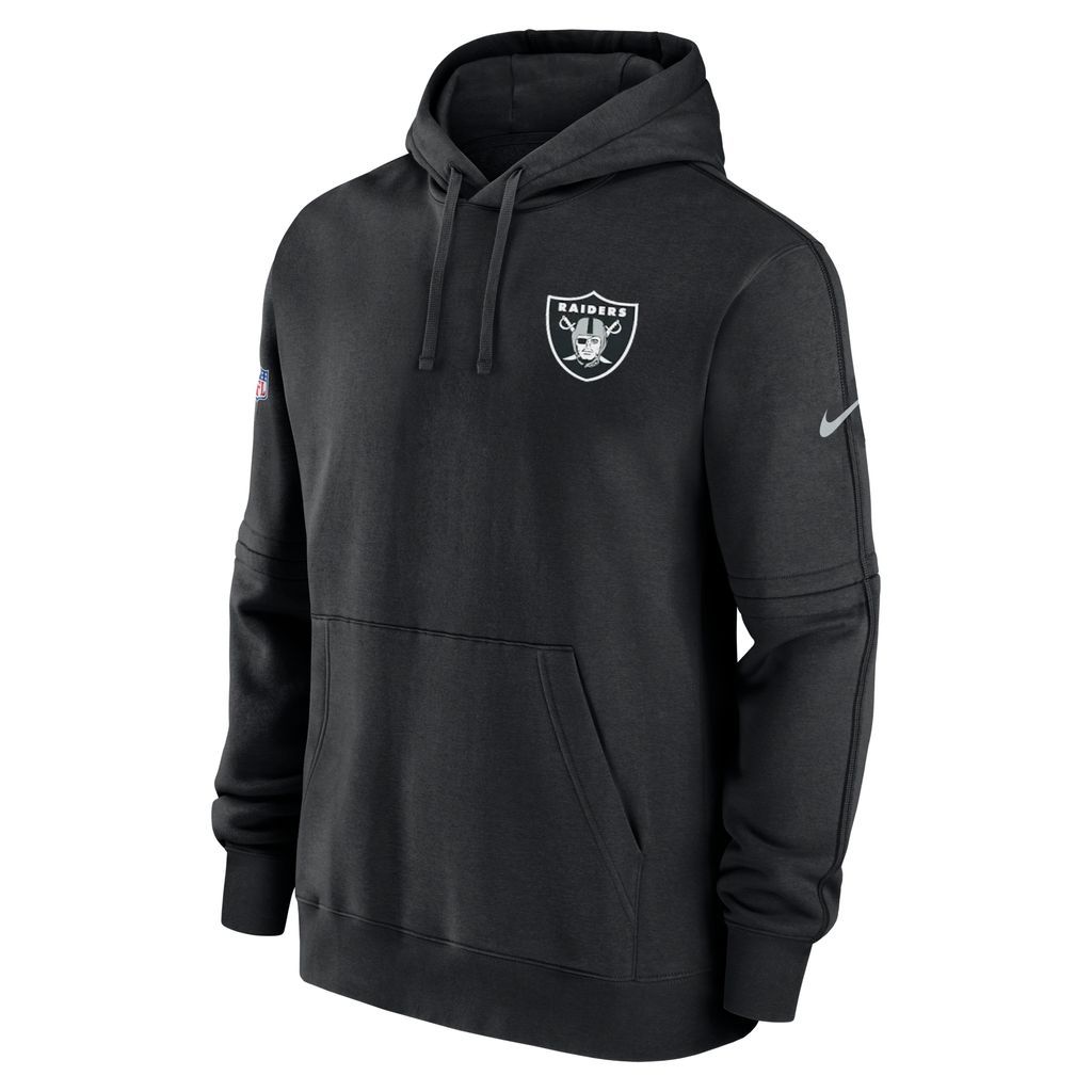 Las Vegas Raiders Sideline Club Men's Nike NFL Pullover Hoodie - Black - Polyester