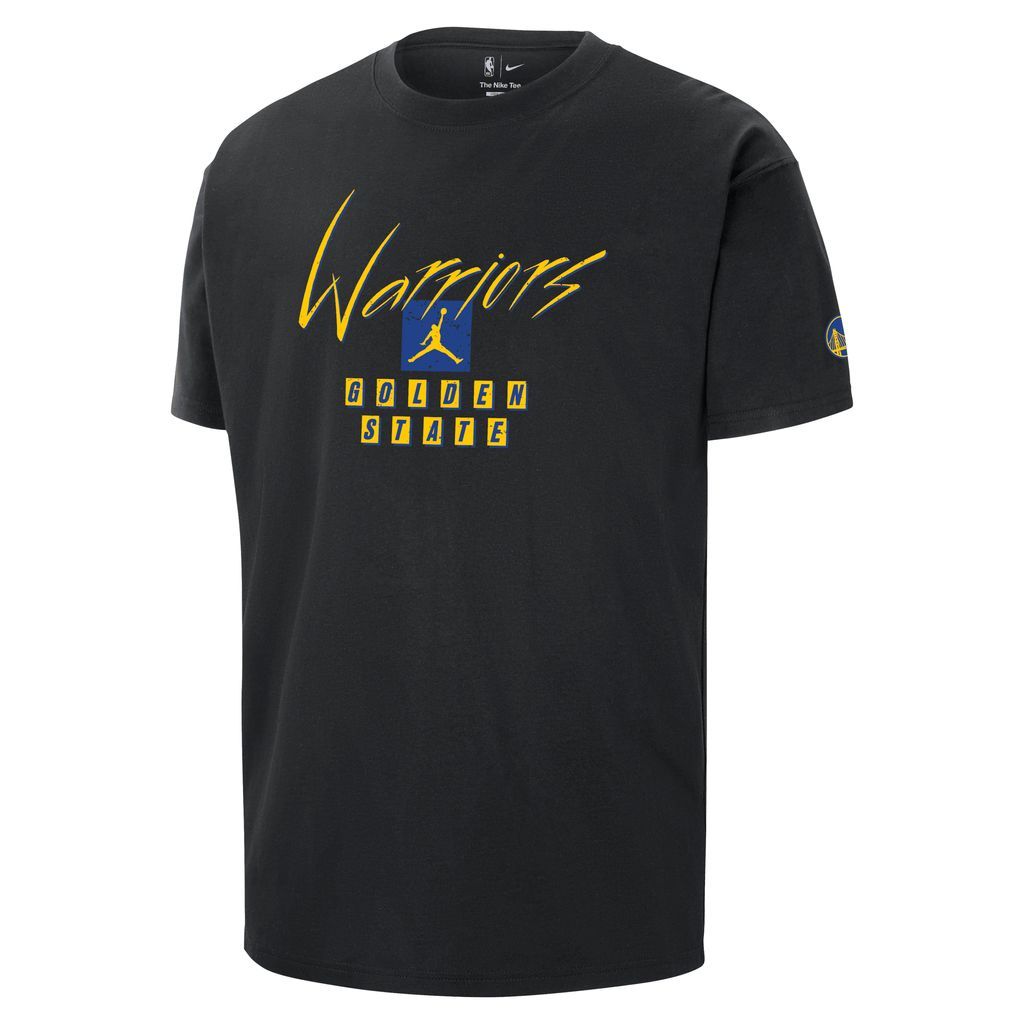 Golden State Warriors Courtside Statement Edition Men's Jordan NBA Max90 T-Shirt - Black - Cotton