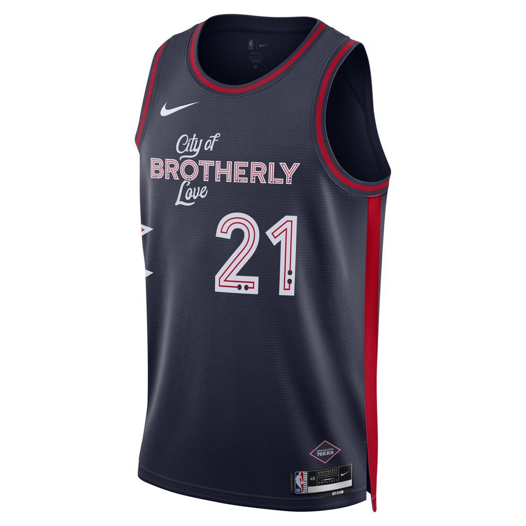 Joel Embiid Philadelphia 76ers City Edition 2023/24 Men's Nike Dri-FIT NBA Swingman Jersey - Blue - Polyester