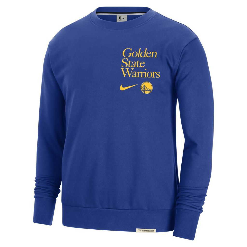 Golden State Warriors Standard Issue Men's Nike Dri-FIT NBA Crew-Neck Sweatshirt - Blue - Polyester