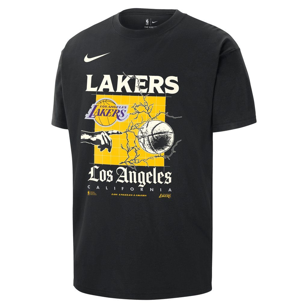 Los Angeles Lakers Courtside Men's Nike NBA Max90 T-Shirt - Black - Cotton