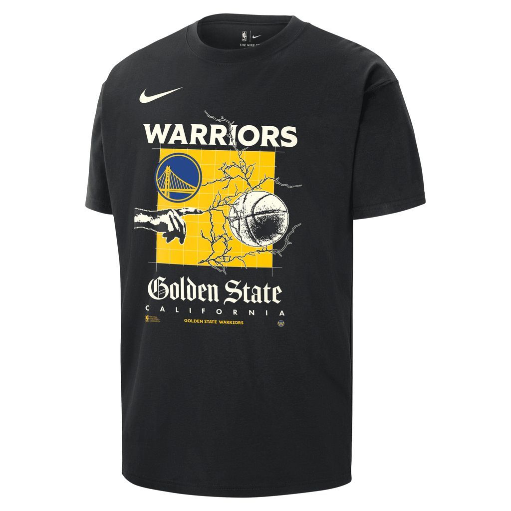Golden State Warriors Courtside Men's Nike NBA Max90 T-Shirt - Black - Cotton