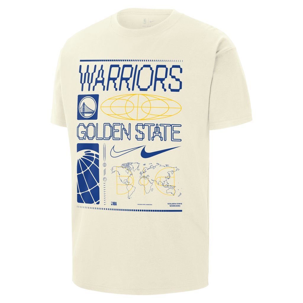 Golden State Warriors Men's Nike NBA Max90 T-Shirt - White - Cotton