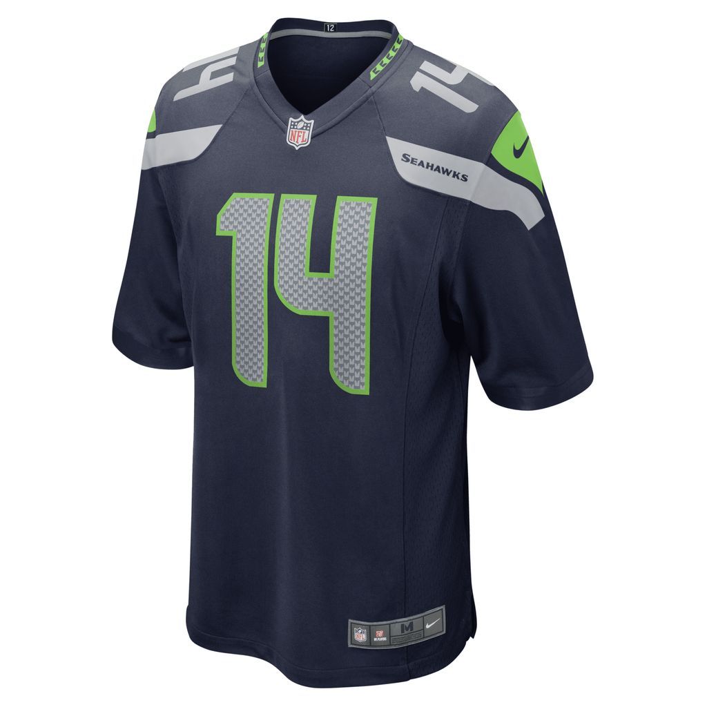 NFL Seattle Seahawks (DK Metcalf) Men's Game American Football Jersey - Blue - Polyester