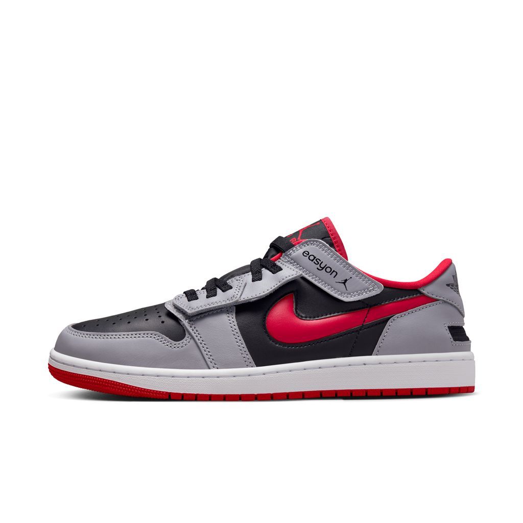 Air Jordan 1 Low FlyEase Men's Easy On/Off Shoes - Black - Leather