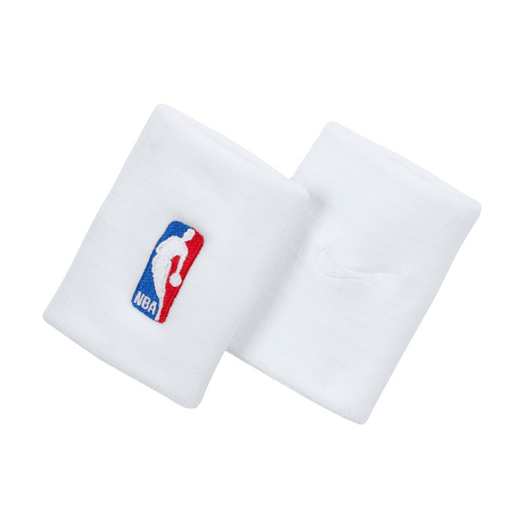 NBA Nike Dri-FIT Basketball Wristbands (1 Pair) - White - Nylon