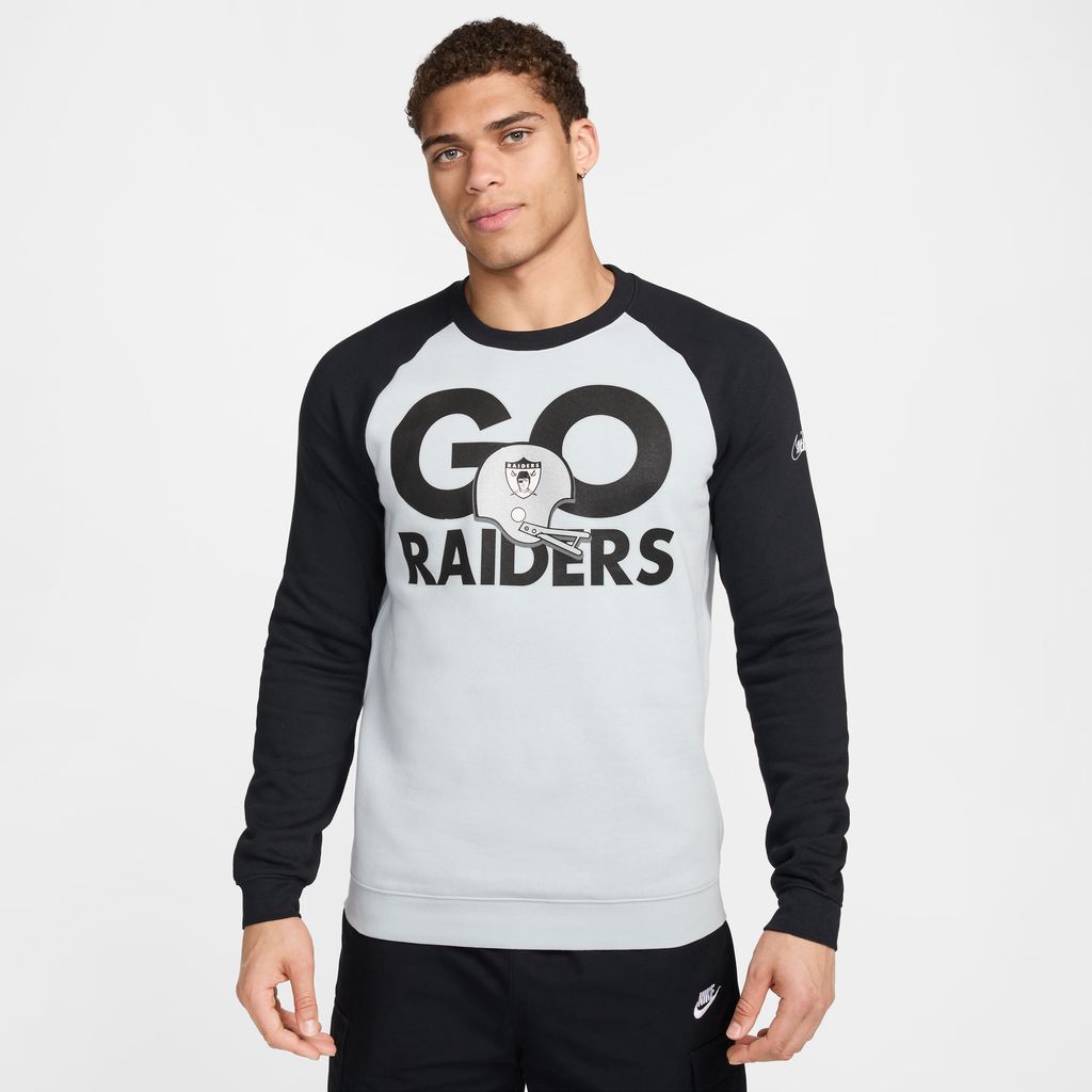 Historic Raglan (NFL Raiders) Men's Sweatshirt - Grey - Polyester
