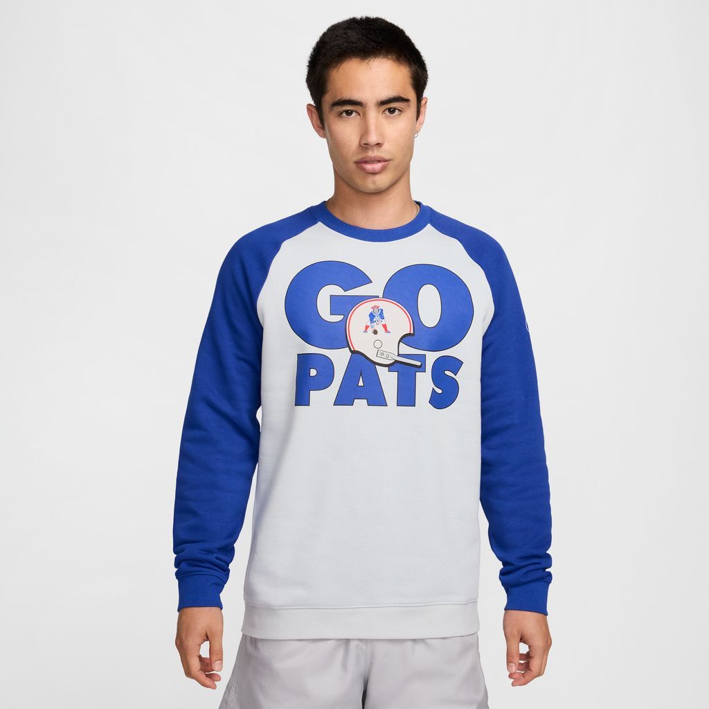 Historic Raglan (NFL Patriots) Men's Sweatshirt - Grey - Polyester