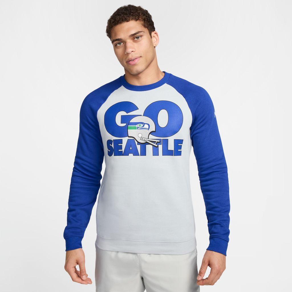 Historic Raglan (NFL Seahawks) Men's Sweatshirt - Grey - Polyester