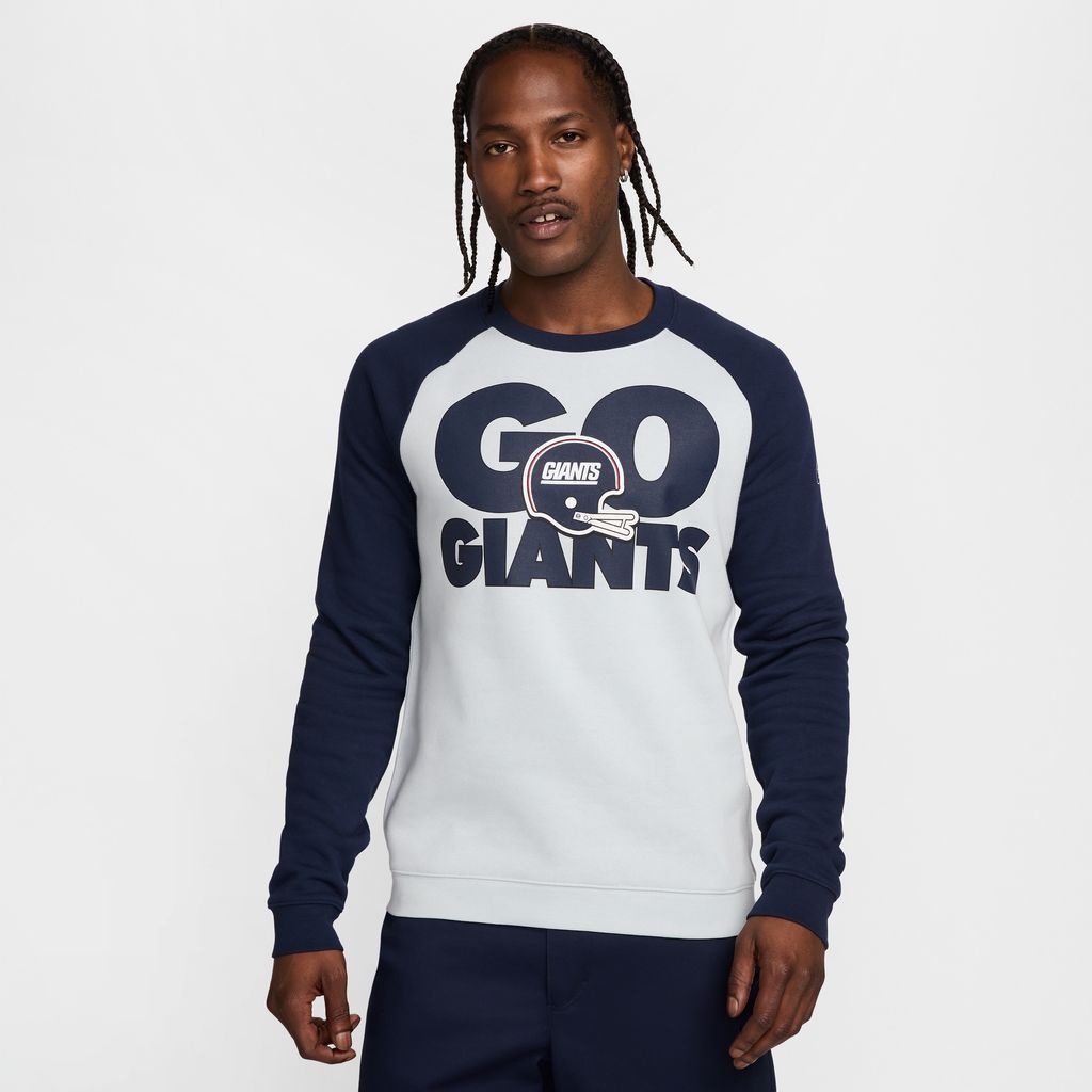 Historic Raglan (NFL Giants) Men's Sweatshirt - Grey - Polyester