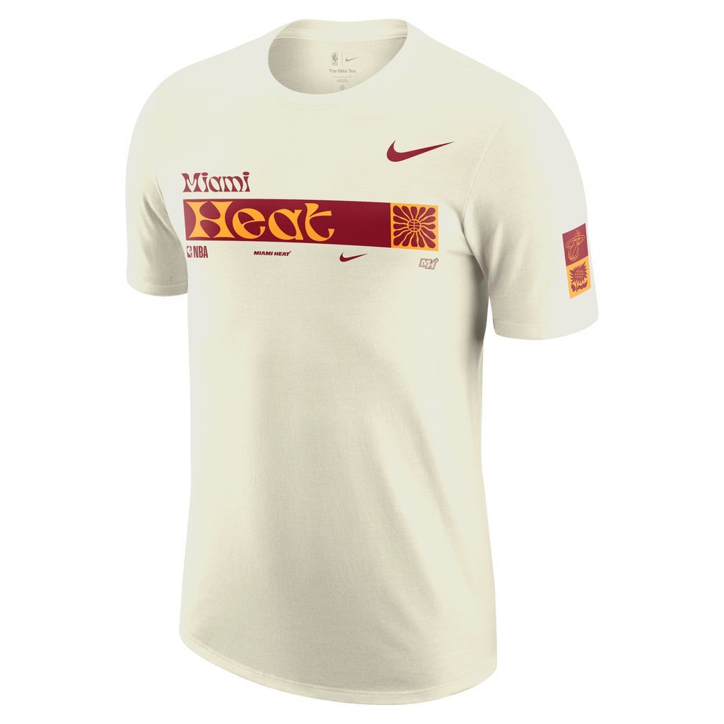 Miami Heat Essential Men's Nike NBA T-Shirt - White - Cotton