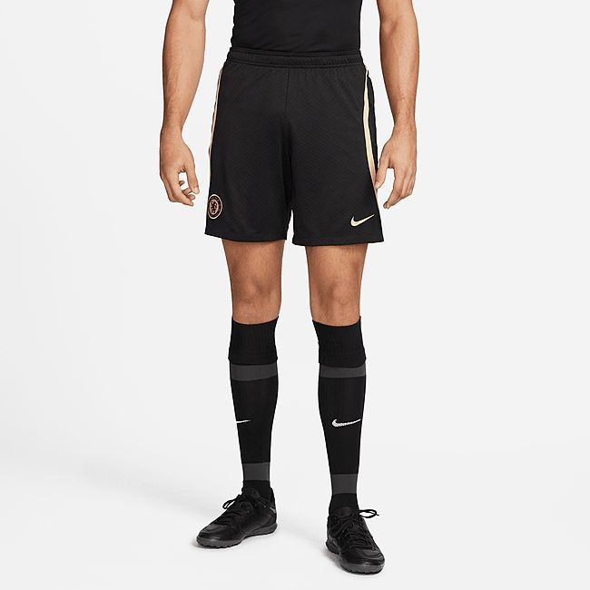 Chelsea F.C. Strike Men's Nike Dri-FIT Knit Football Shorts - Black