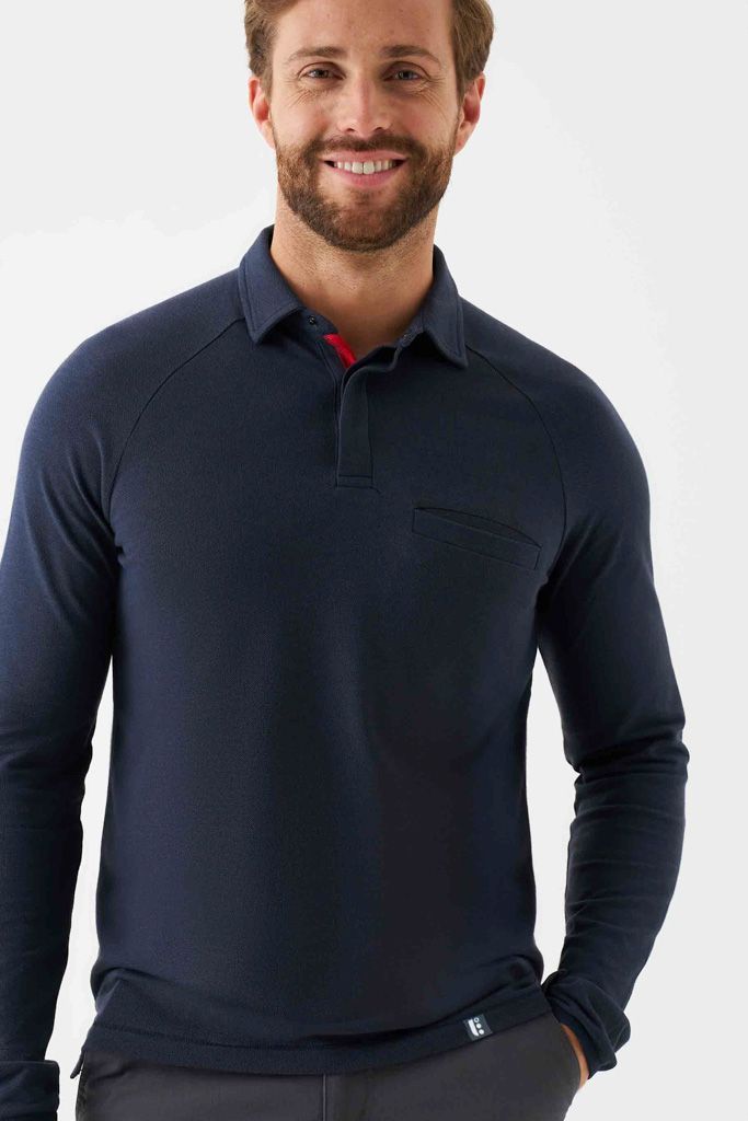 Erme Long Sleeve Pique Polo Shirt