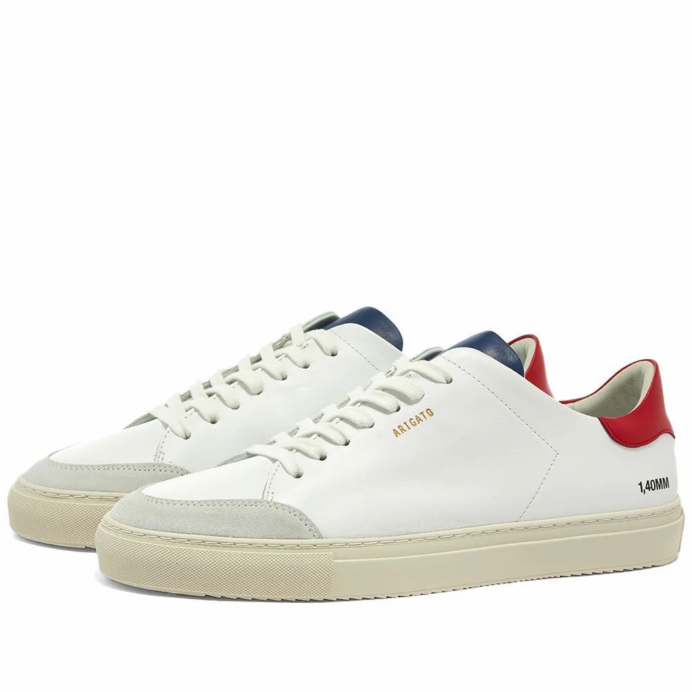 Clean 90 Triple Sneaker  - Men's - White, Red & Blue - UK 6.5 - Leather