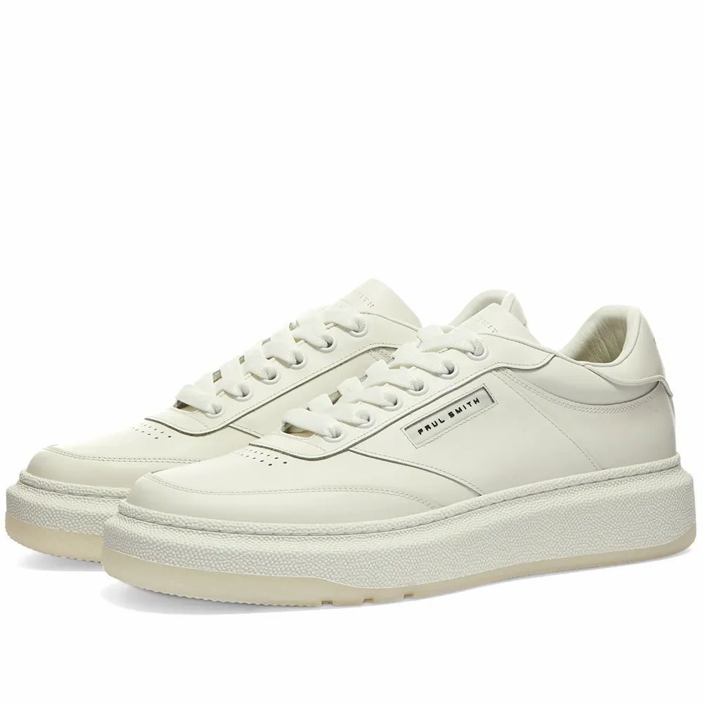 Hackney Oversized Sneaker  - Men's - White - UK 6 - Leather
