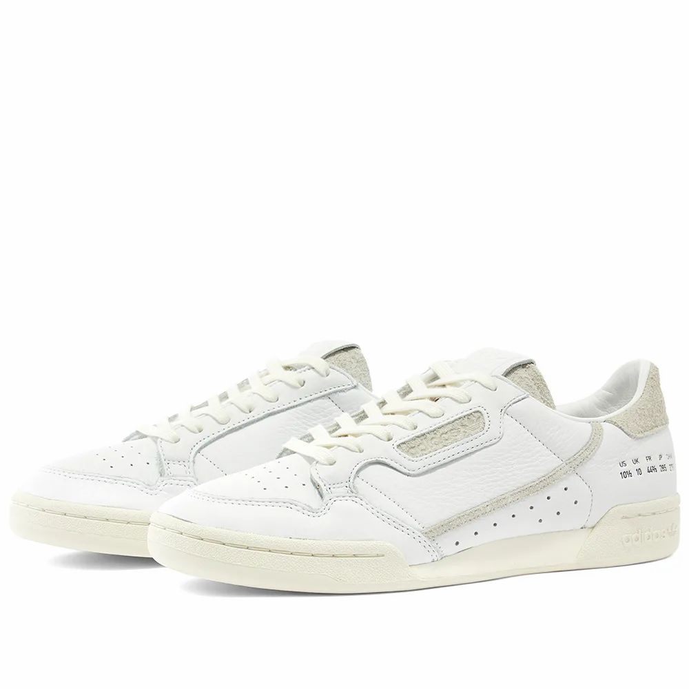 Continental 80  - Men's - White & Crystal White - UK 7 - Leather