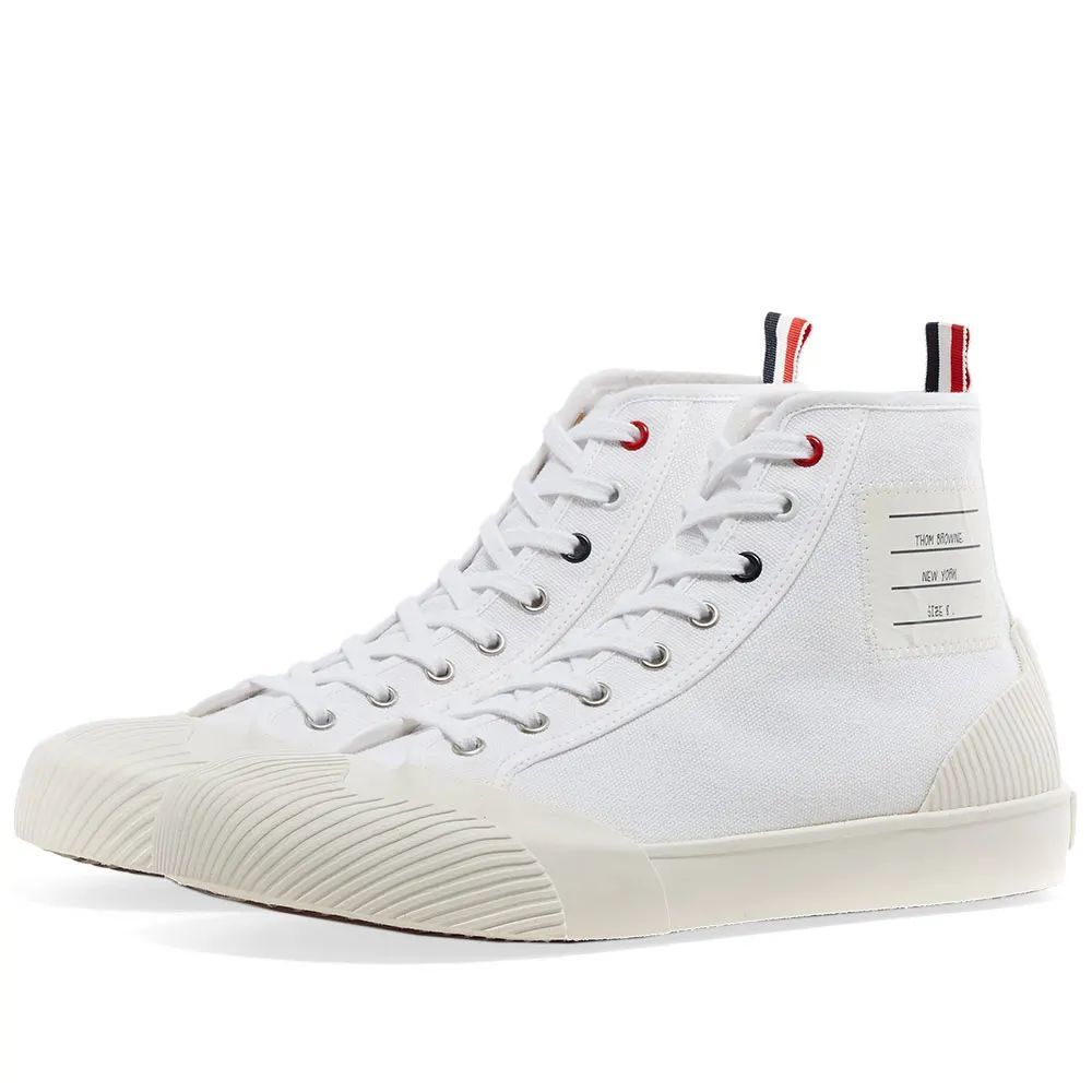 Hi-Top Canvas Sneaker  - Men's - White - UK 11