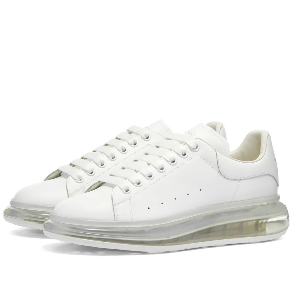 Air Bubble Wedge Sole Sneaker White/White