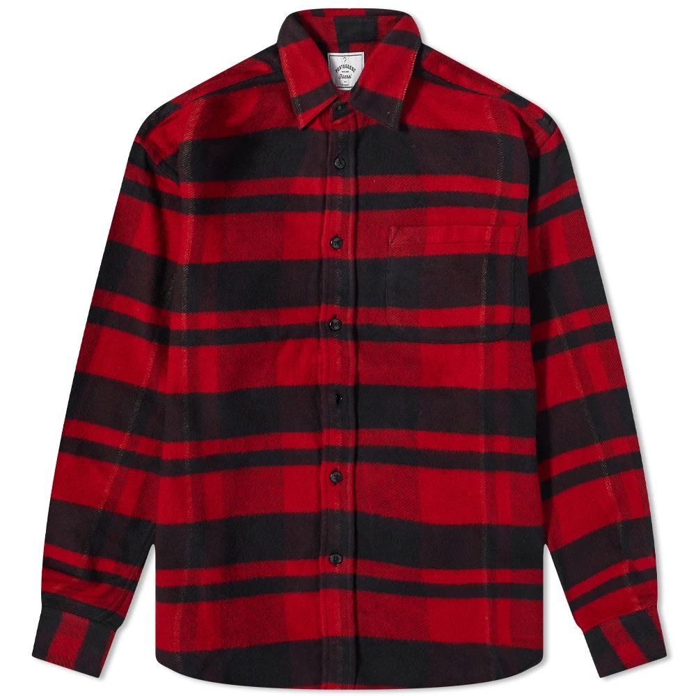 Bonefire Check Flannel Shirt Black/Red