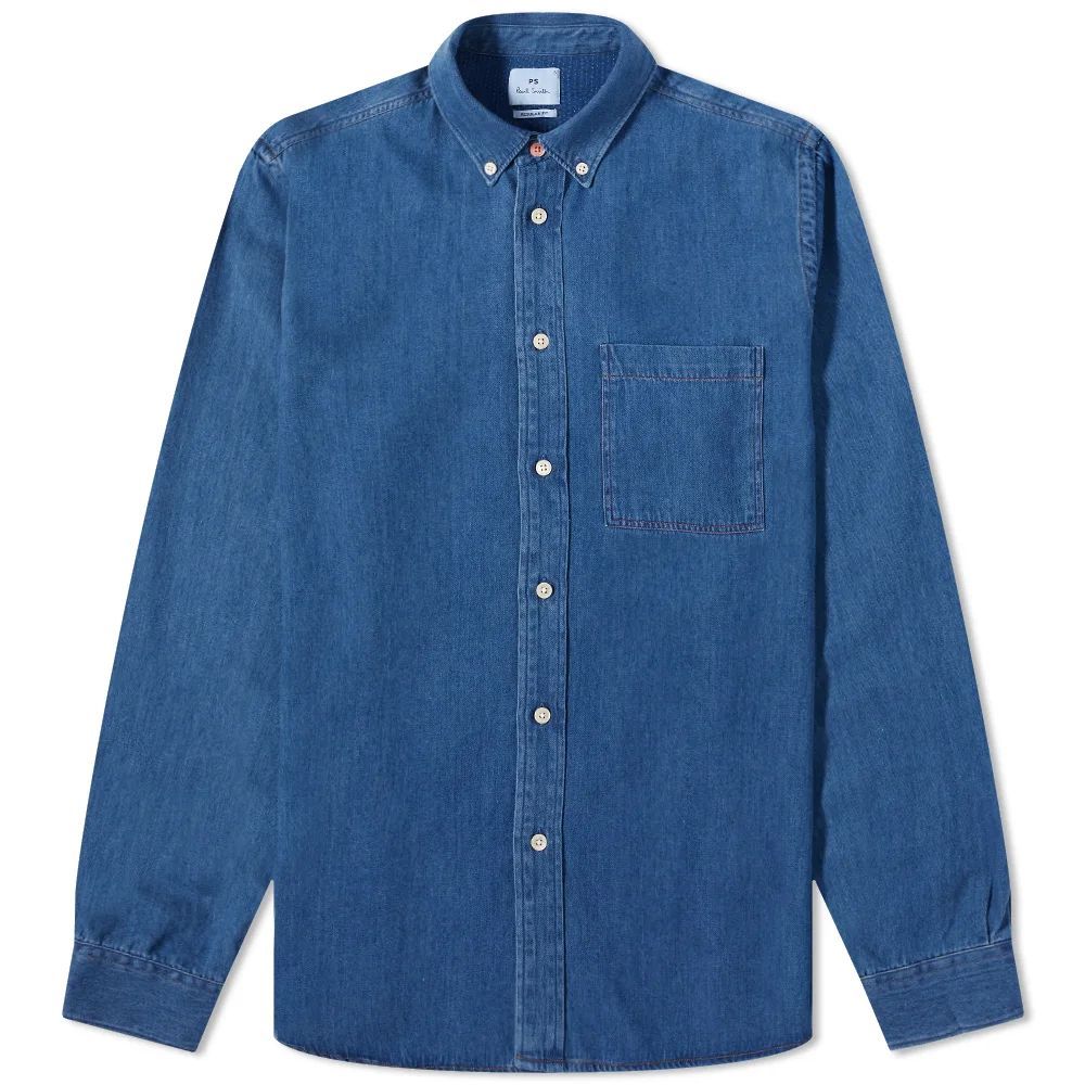 Button Down Denim Shirt Blue