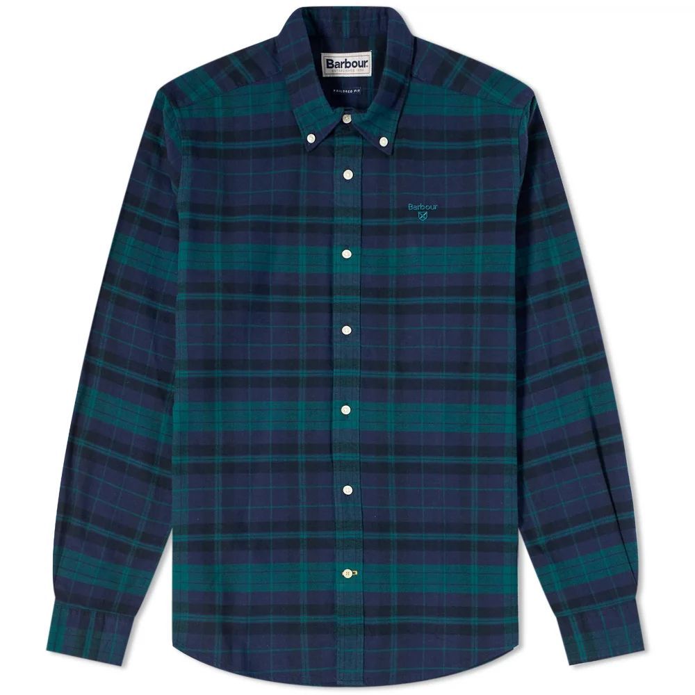 Ladle Tailored Check Shirt Navy