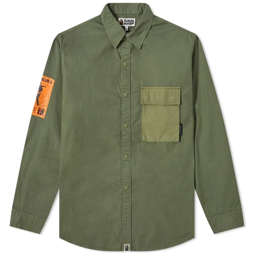 Loose Fit Army Shirt Olive Drab