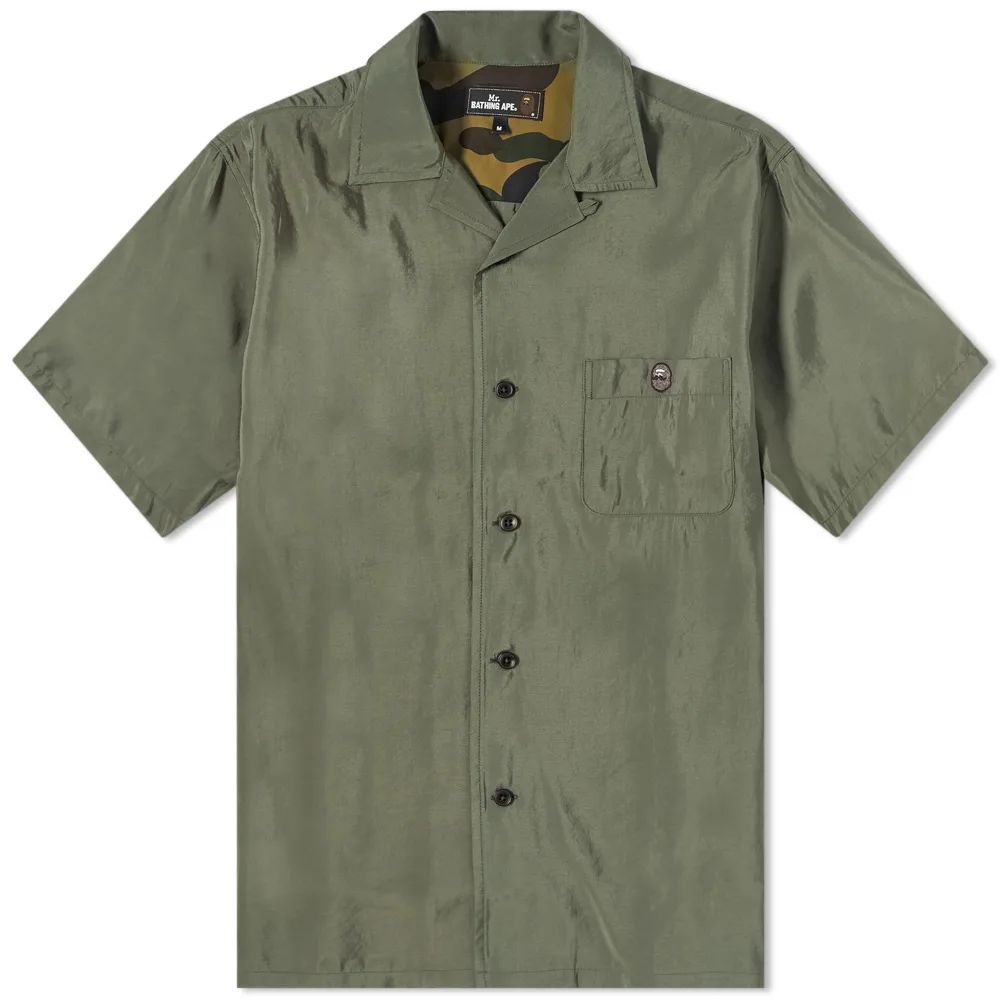 One Point Open Collar Shirt Olive Drab
