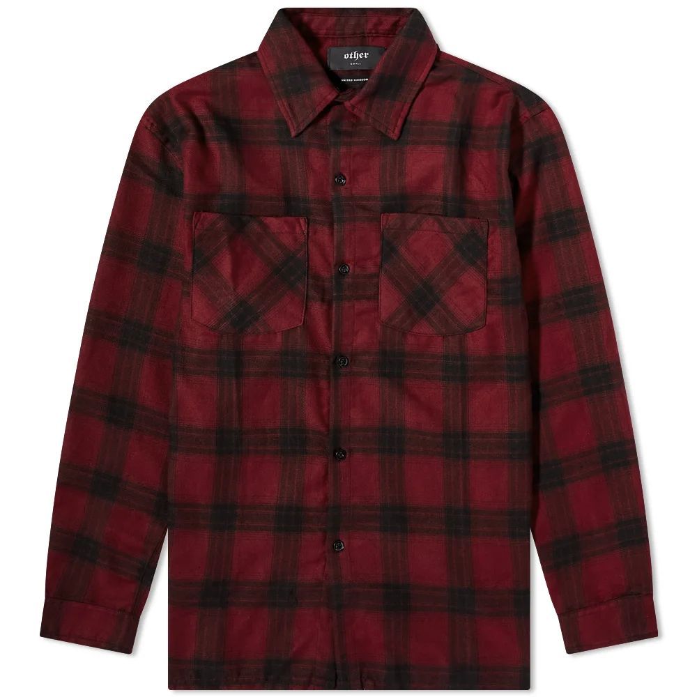Other Flannel Check Shirt Wine