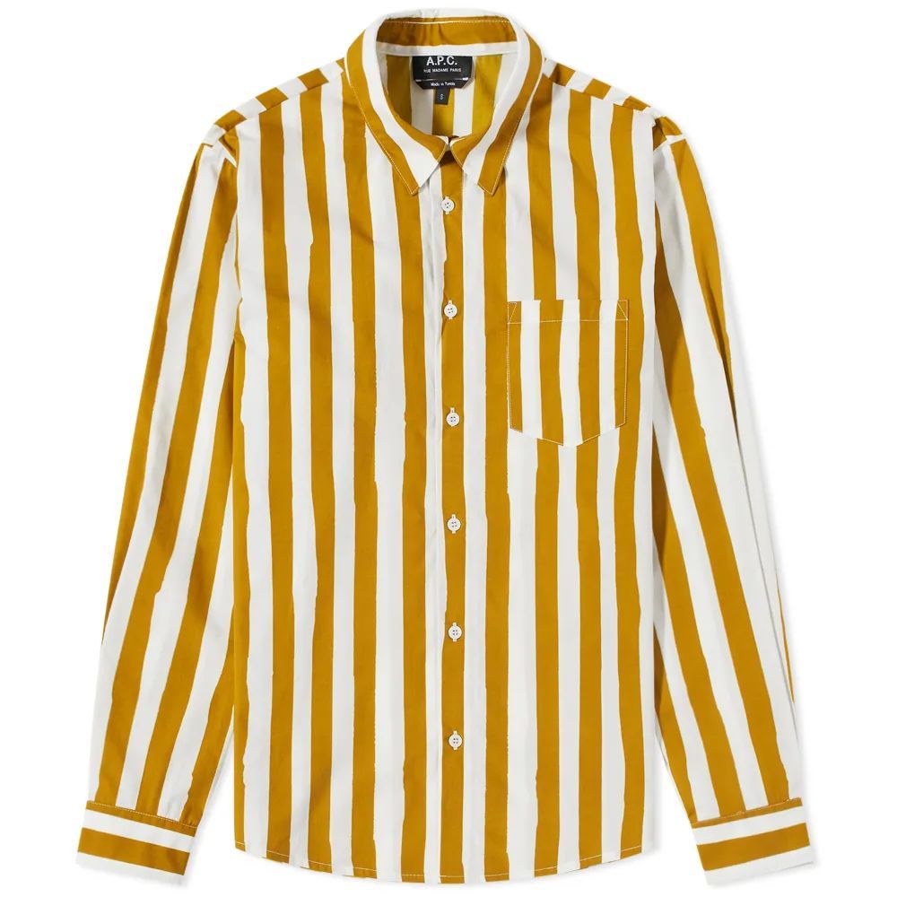 Matthieu Stripe Shirt Mustard