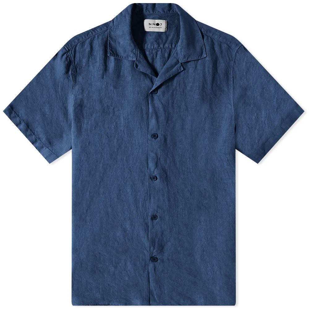 Miyagi Linen Vacation Shirt Navy Blue