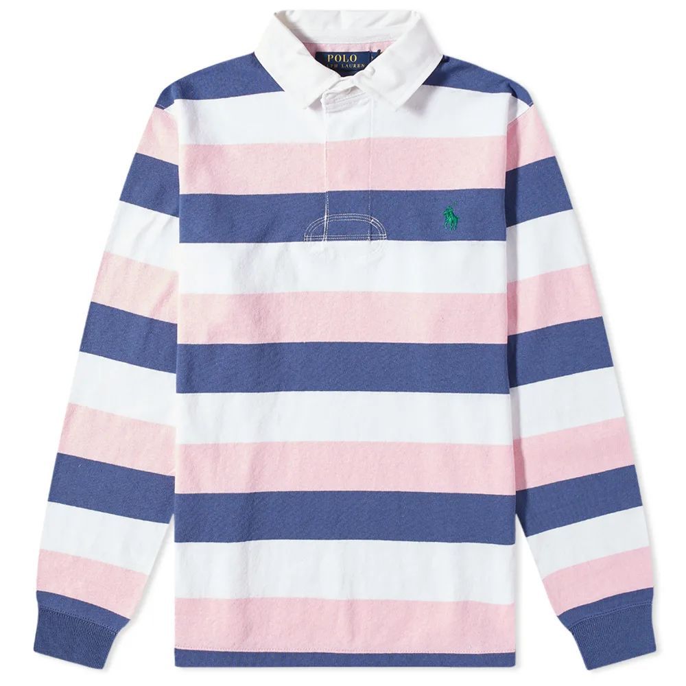 Striped Rugby Shirt Carmel Pink/Multi