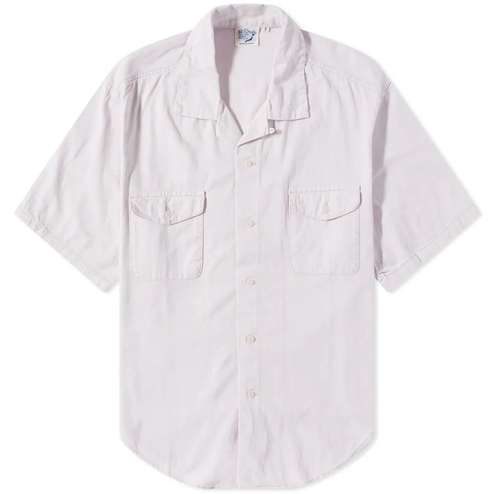 Short Sleeve US Navy Office Shirt Mos Pink