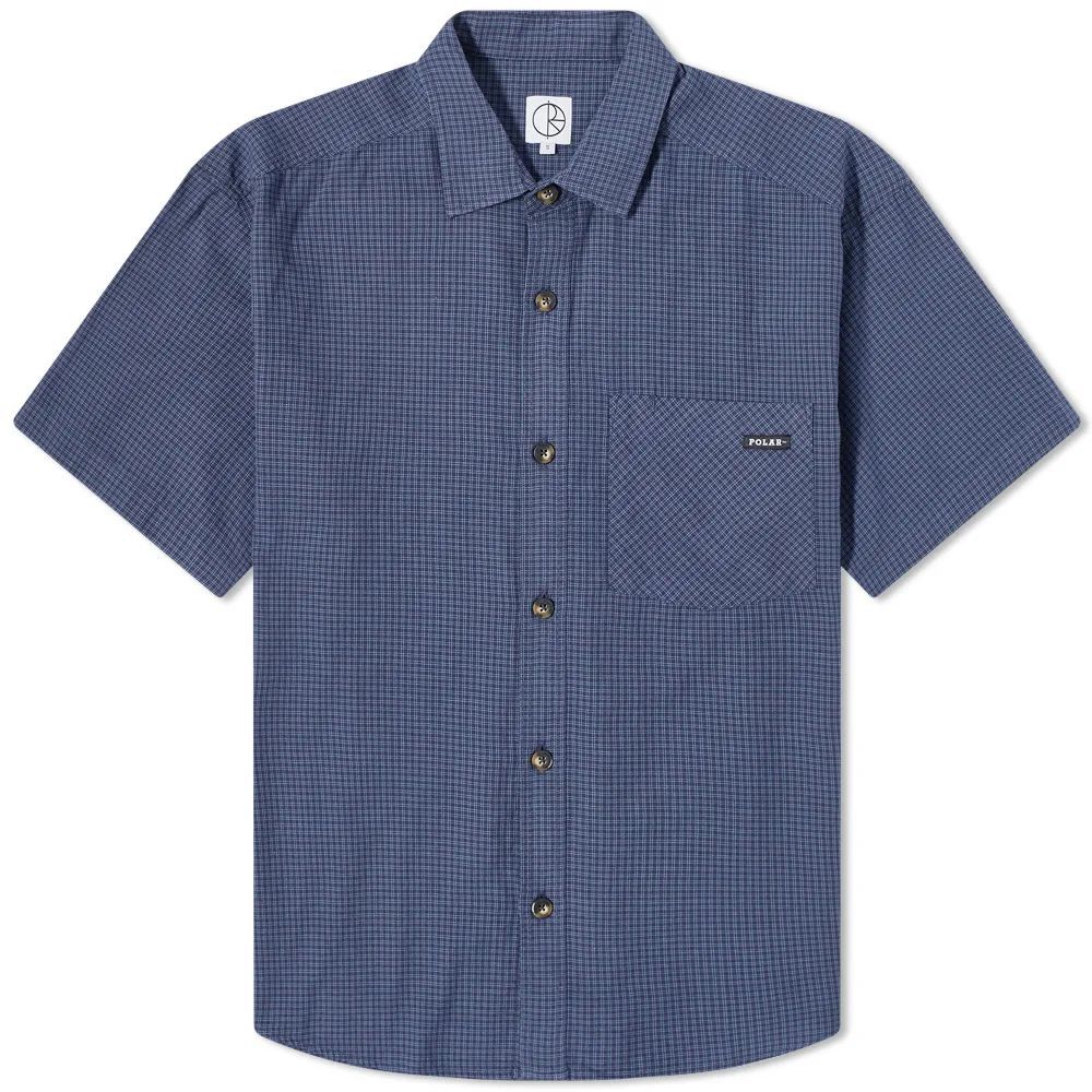 Short Sleeve Mitchell Check Shirt Blue