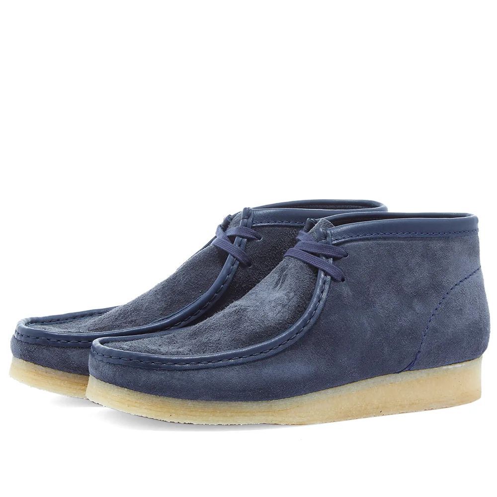 Wallabee Boot Navy Hairy Suede