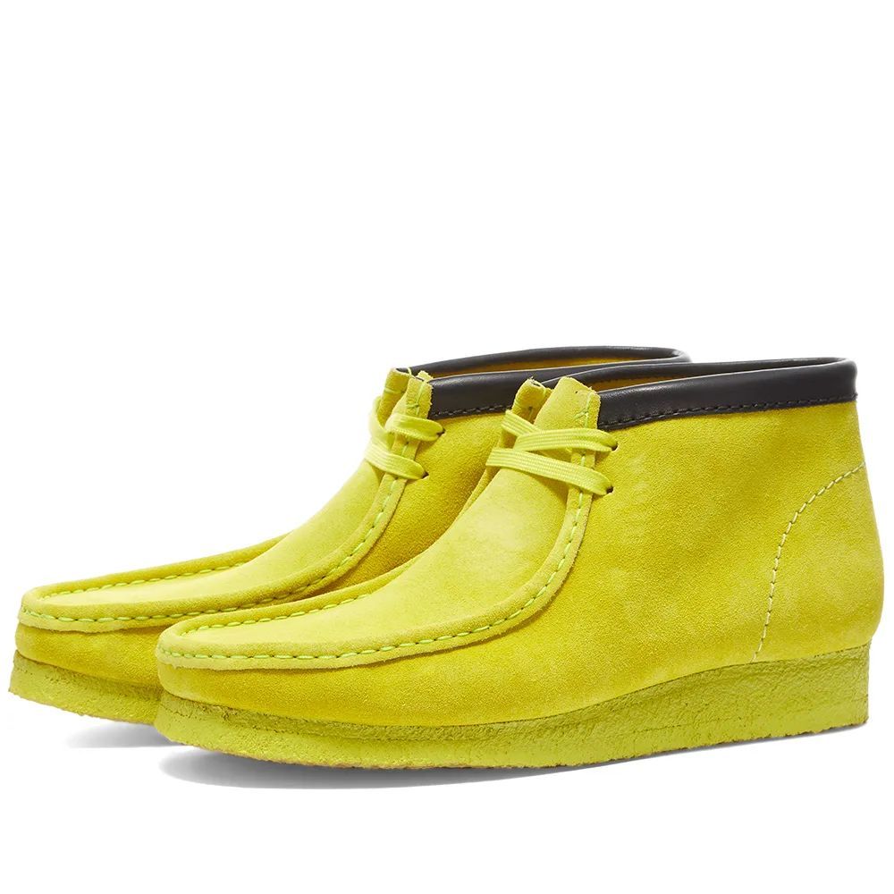 Wallabee Boot Lime Hairy Suede
