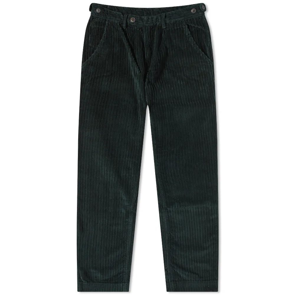 Variegated Cord Pleated Trouser Spruce