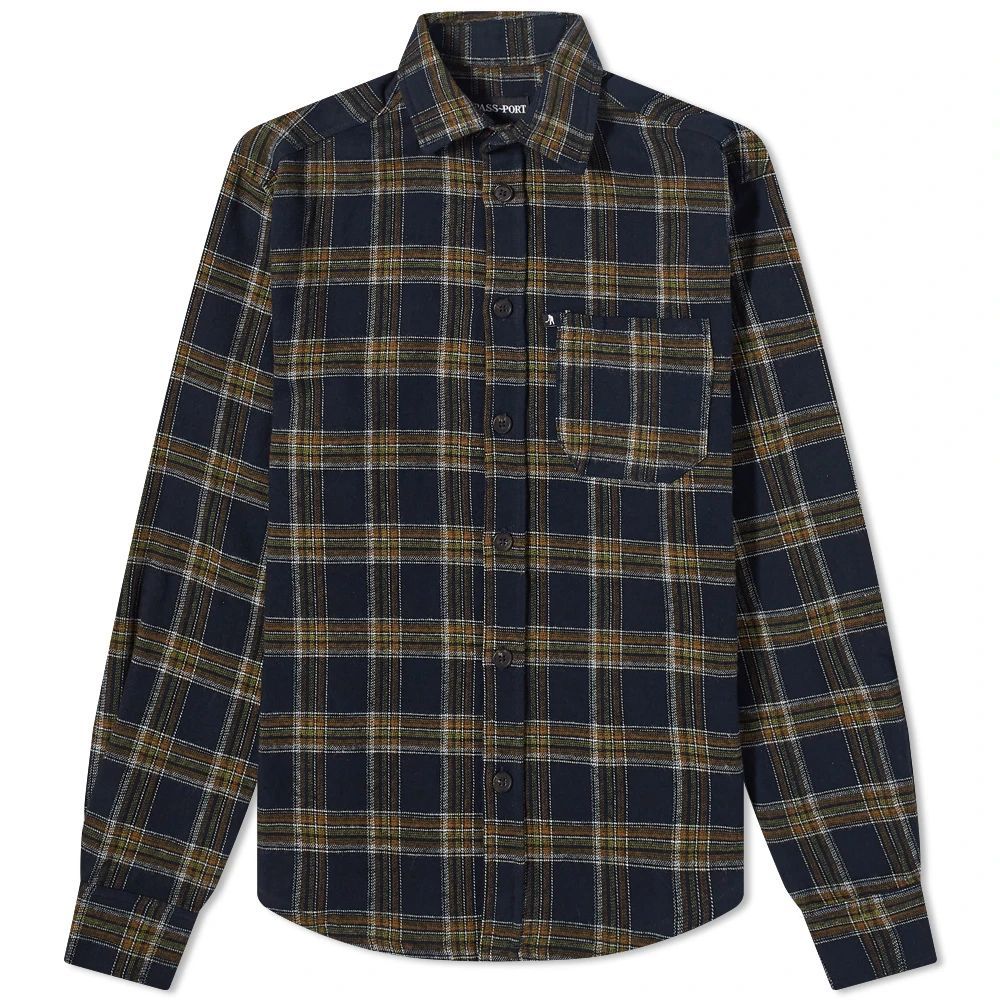 Workers Flannel Shirt Navy
