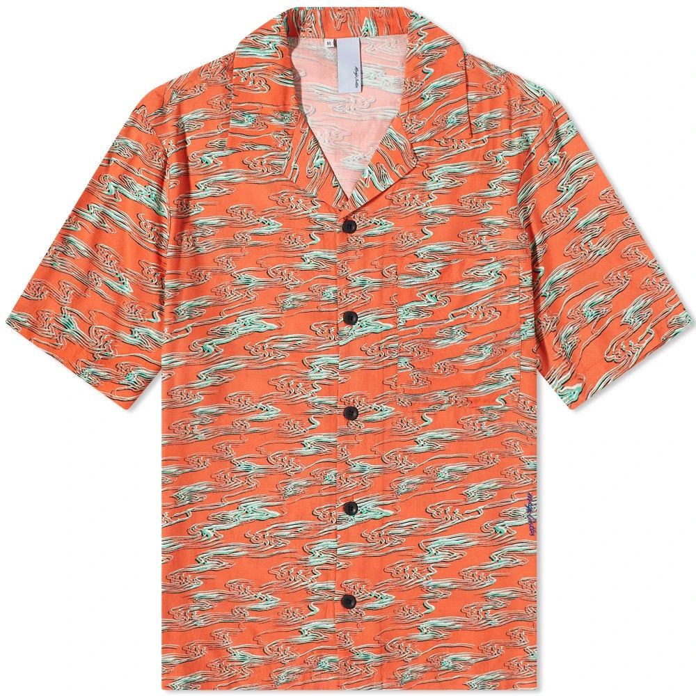 Wave Shirt Waves Print Red