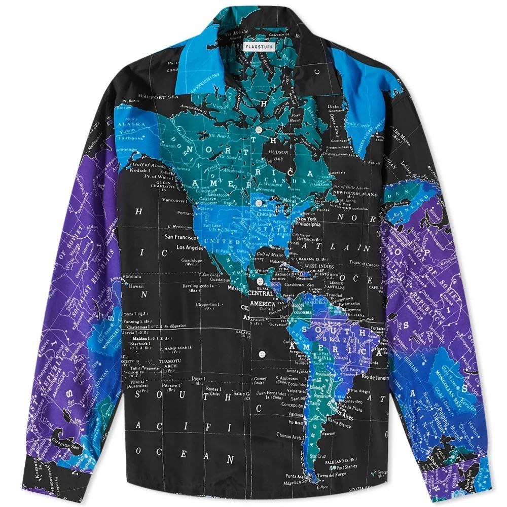 Worldmap Shirt Black